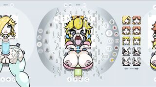 Fapwall [weird Hentai Game] Rosalina Peach and Daisy Gets the best Gangbang of their Life without Ma