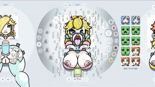 Fapwall [weird Hentai Game] Rosalina Peach and Daisy Gets the best Gangbang of their Life without Ma