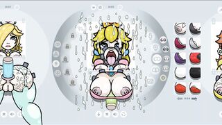 Fapwall [weird Hentai Game] Rosalina Peach and Daisy Gets the best Gangbang of their Life without Ma