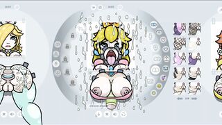 Fapwall [weird Hentai Game] Rosalina Peach and Daisy Gets the best Gangbang of their Life without Ma