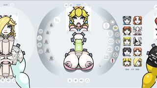 Fapwall [weird Hentai Game] Rosalina Peach and Daisy Gets the best Gangbang of their Life without Ma