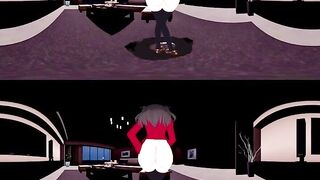 [VR 360 4K] Rin Tosaka Fate/stay Night Showing off the Pussy