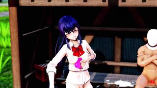 Mmd R18 Hot and Sexy Aoi Shiro Fucked like Sex Doll with no Rest