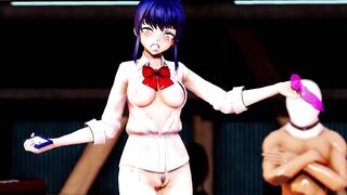 Mmd R18 Hot and Sexy Aoi Shiro Fucked like Sex Doll with no Rest