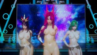 MMD BlackPink - Dont know what to do Nude Vers. Xayah Soraka Syndra 3D Erotic Dance