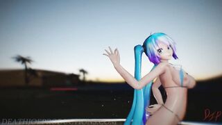 Miku not Shy outside Beach Stage 1158