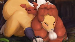 Guilmon x Renamon Blowjob (Zonkpunch)