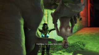 Huge Monster Giant with Big Cock makes Fetish for Girls | Fallout 4