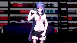 【R18-MMD】Honkai Impact 3rd Raiden Mei 雷電芽衣 - Chocolate Cream