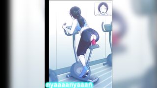 Wii Fit Trainer Rides Dildo Bike