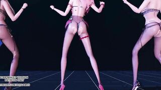 [MMD] Kara - Step Ahri Kaisa Seraphine Sexy Hot Kpop Dance League of Legends KDA