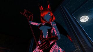 Sexy Tattoo Glowing Succubus gives Virtual Lap Dance