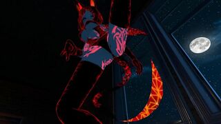 Sexy Tattoo Glowing Succubus gives Virtual Lap Dance