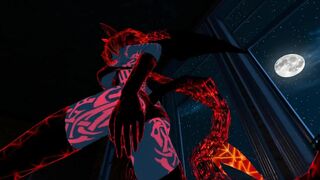 Sexy Tattoo Glowing Succubus gives Virtual Lap Dance