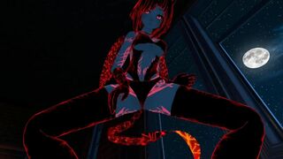 Sexy Tattoo Glowing Succubus gives Virtual Lap Dance