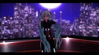 【r-18 MMD】Hatsune Miku Cat Suit Strip Dance