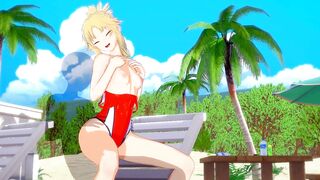 Fate/Grand Order — Mordred Gets Fucked on the Beach(3d HENTAI)