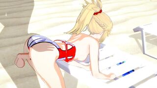 Fate/Grand Order — Mordred Gets Fucked on the Beach(3d HENTAI)