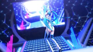 【R18-MMD-4K】 Miku Hatsune Performs on Stage