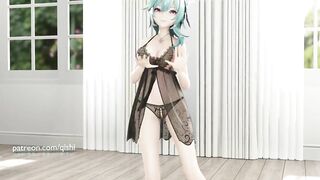 【R18-MMD-4K】Genshin Impact Eula 优菈 GFriend - Glass Bead