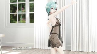 【R18-MMD-4K】Genshin Impact Eula 优菈 GFriend - Glass Bead