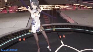 【R18-MMD】Strip Dance with Black Lace Stocking