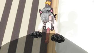 3D HENTAI Neko Girl Sucks your Cock POV