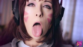 Cosplay D.VA Ice-Cream & Cum PREVIEW