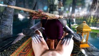 Sexy Teen Dark Elf Fucked in a Fantasy Forest - Skyrim Porn POV