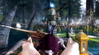 Sexy Teen Dark Elf Fucked in a Fantasy Forest - Skyrim Porn POV