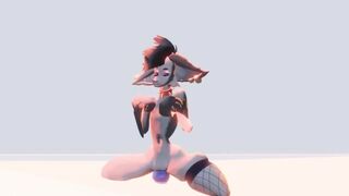 Furry Rides Dildo Foxgirl Animated