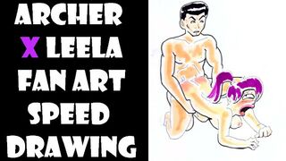 Archer x Leela Doggystyle Fan Art Speed Drawing W/HentaiMasterArt