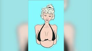 Breast Expansion GIF Speedpaint, Drawing Process Vertical Video