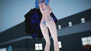 MMD SFW Blue Bikini Miku - Anitta - Sua Cara