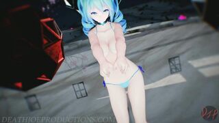 MMD SFW Blue Bikini Miku - Anitta - Sua Cara