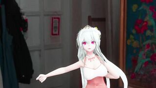 【R18-MMD】Haku Strip Dance