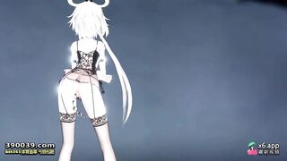 Sexy black silk white hair Luo Tianyi