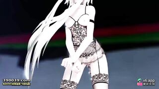 Sexy black silk white hair Luo Tianyi