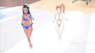 Pokemon Day at the Beach Sonia x Nessa