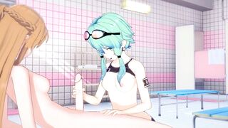 [sword Art Online]Futa Asuna x Sinon(3d Hentai)