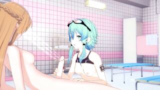 [sword Art Online]Futa Asuna x Sinon(3d Hentai)