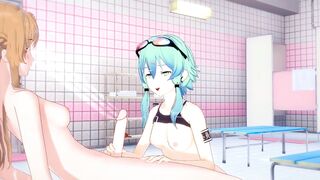 [sword Art Online]Futa Asuna x Sinon(3d Hentai)