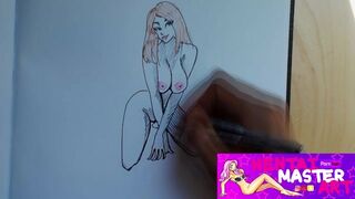 Busty OneBigKiss Fan Art Speed Drawing