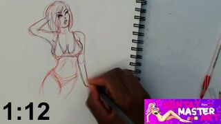 Jessica Nigiri Swimsuit Fan Art Speed Drawing