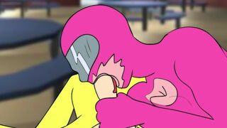 AMONG US BLOWJOB YELLOW AND PINK SUCK BIG COCK CARTOON PORN