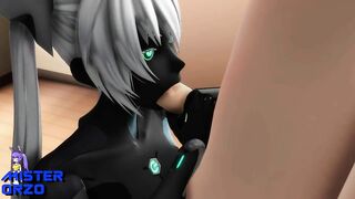 Hentai MMD - Carbon Miku Gets Tested by Shadow Person (Mister Orzo)