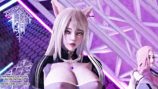 MMD Twice - Breakthrough Ahri Kaisa Seraphine Sexy Dance