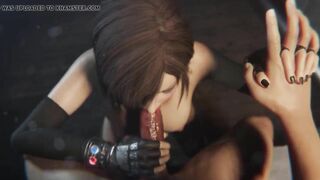 Tifa Lockhart Black Lipstick Blowjob Topless