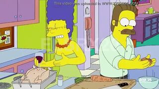 Marge simpson fucking with flanders while no one is home