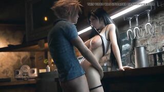 Final Fantasy VII Remake Cloud Fucks Tifa at the Bar